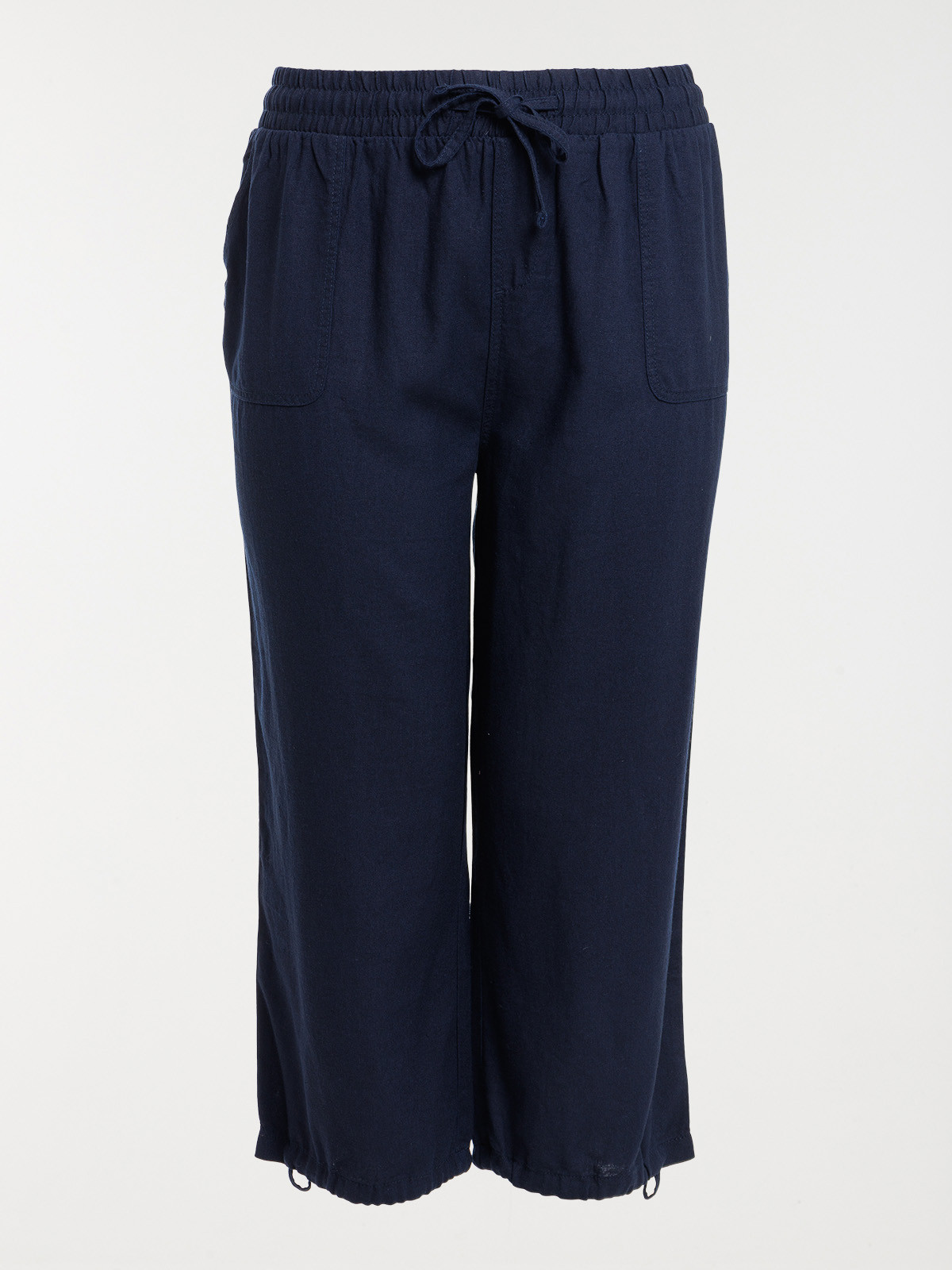 Pantacourt marine grande taille femme