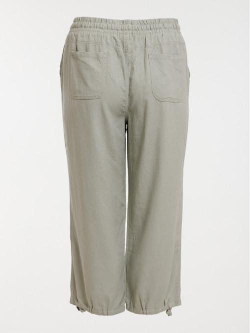 Pantacourt en lin grande taille femme Pantacourt en lin grande taille femme