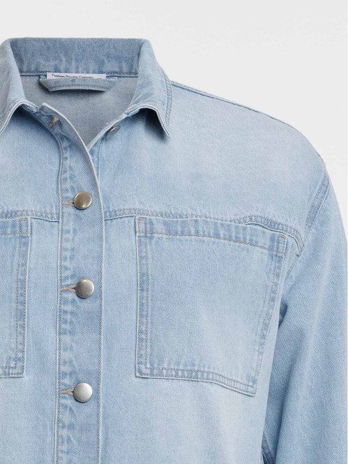 Veste denim grande taille femme