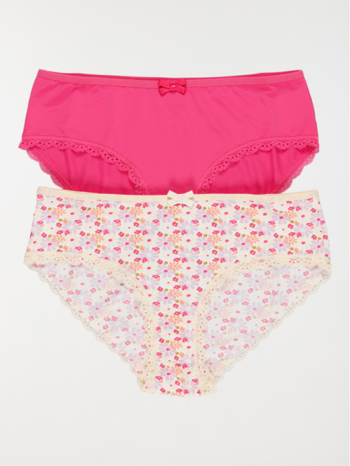 Lot de 2 shorties femme (S-XL)