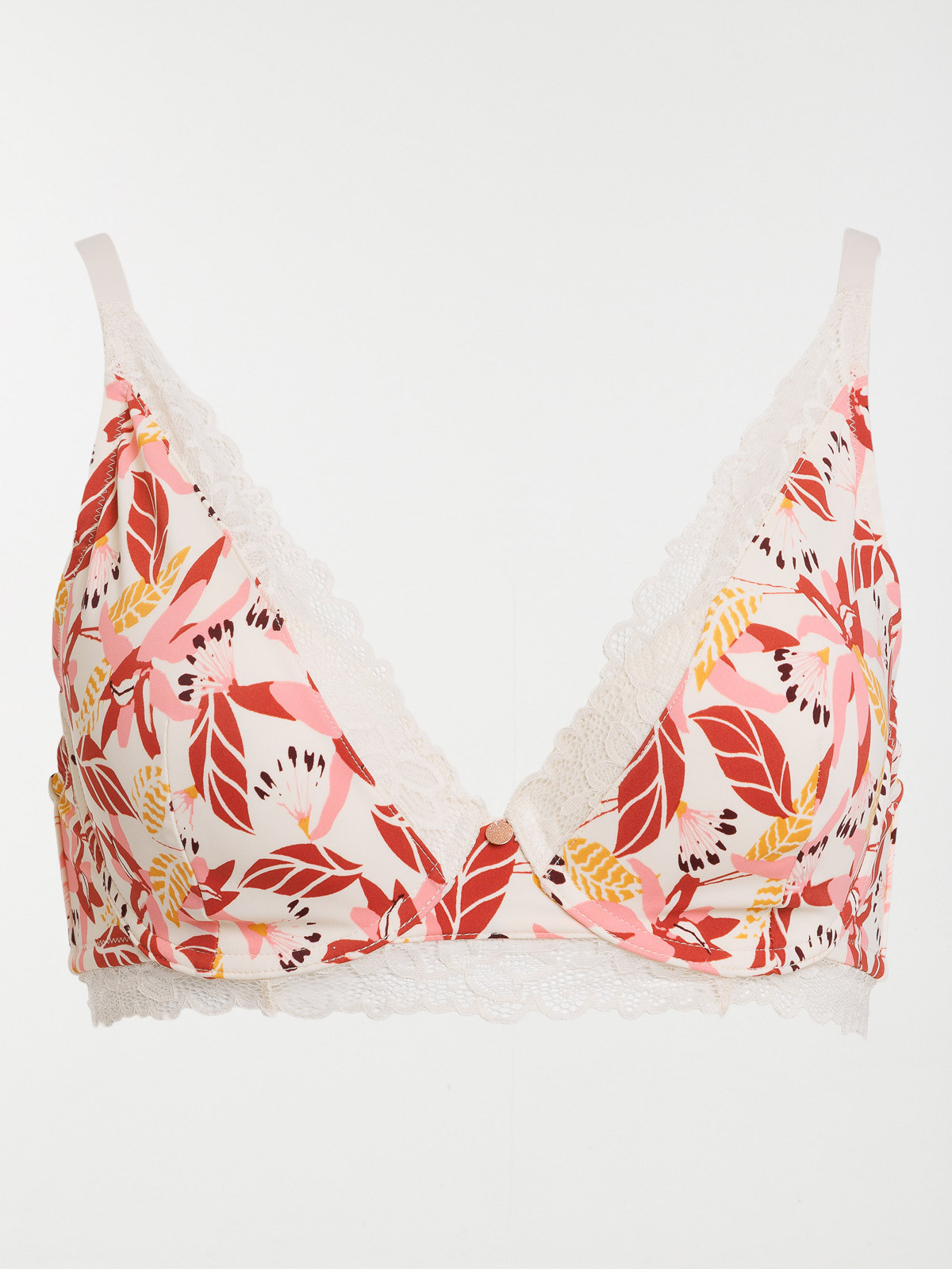 Soutien-gorge fleuri grande taille femme