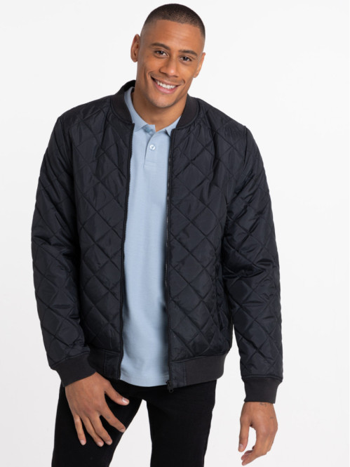 Bombers matelassé noir homme