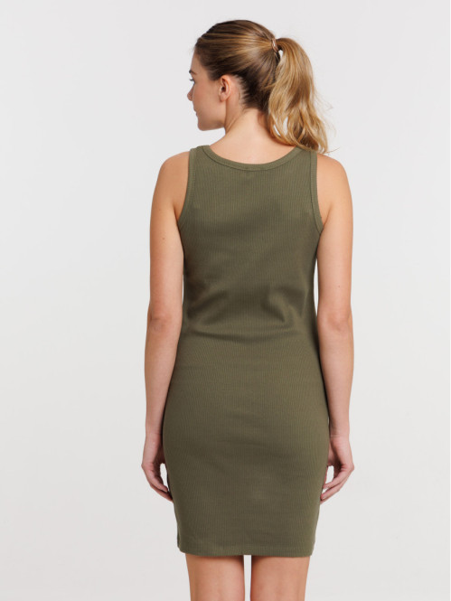 Robe courte côtelée femme...