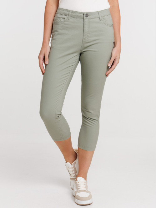 Pantacourt skinny mousse clair femme
