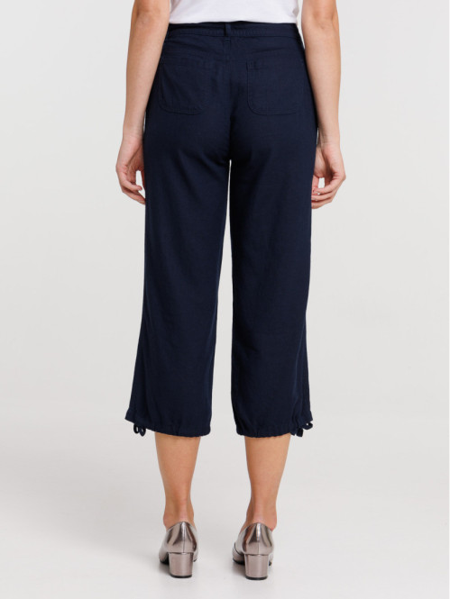 Pantacourt lin marine navy...