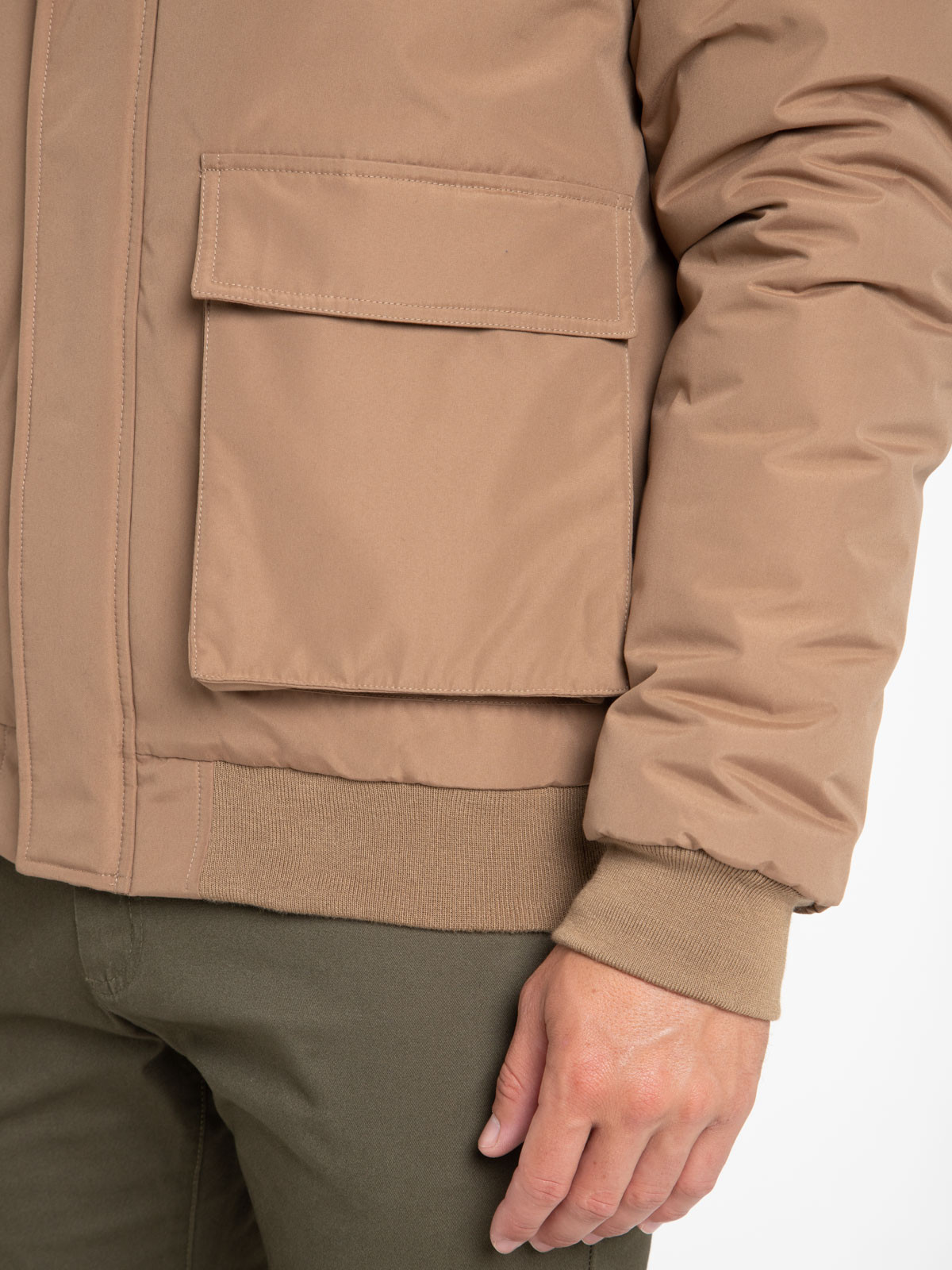 Blouson coloris café foncé homme