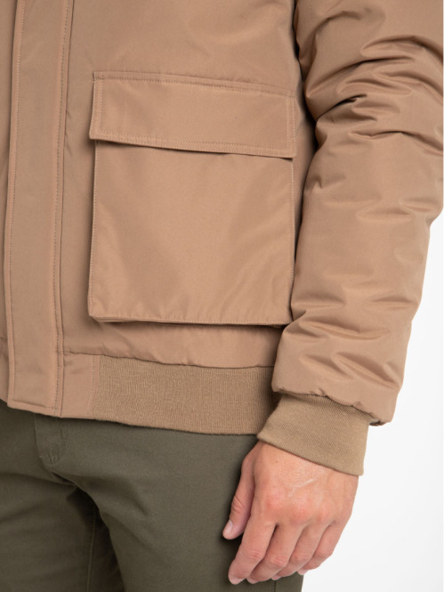 Blouson coloris café foncé homme