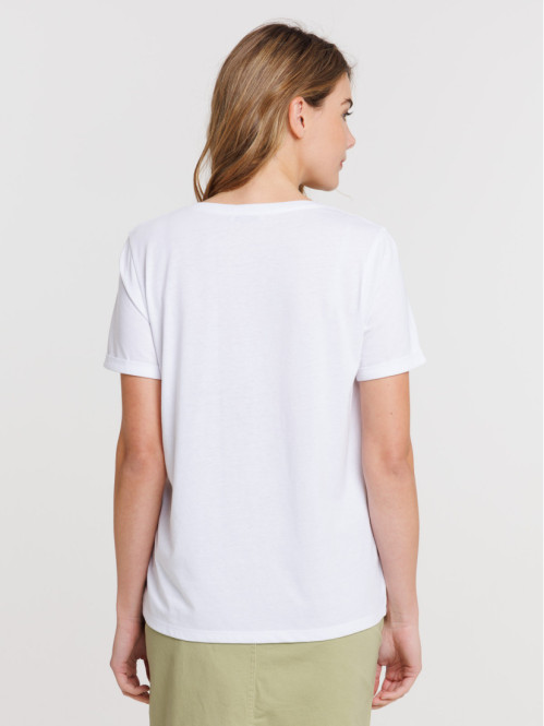 T-shirt blanc imprimé femme T-shirt blanc imprimé femme