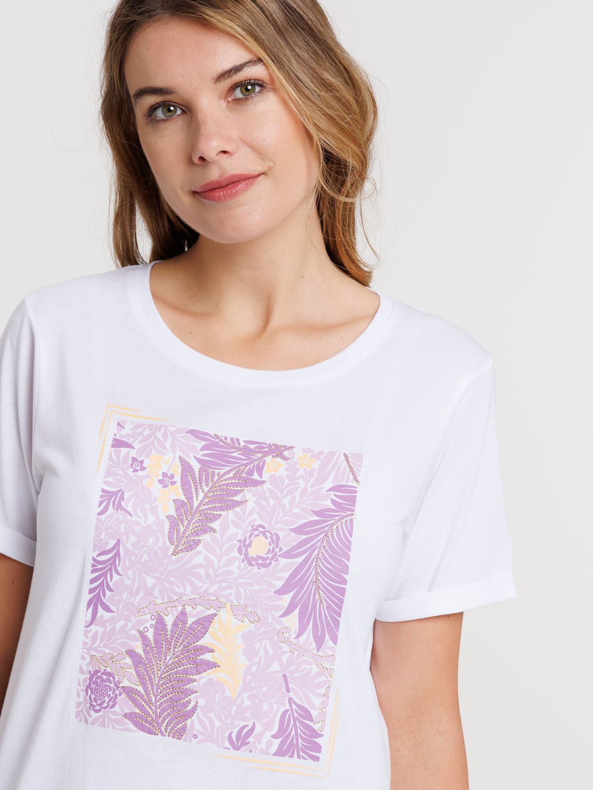 T-shirt blanc imprimé femme T-shirt blanc imprimé femme