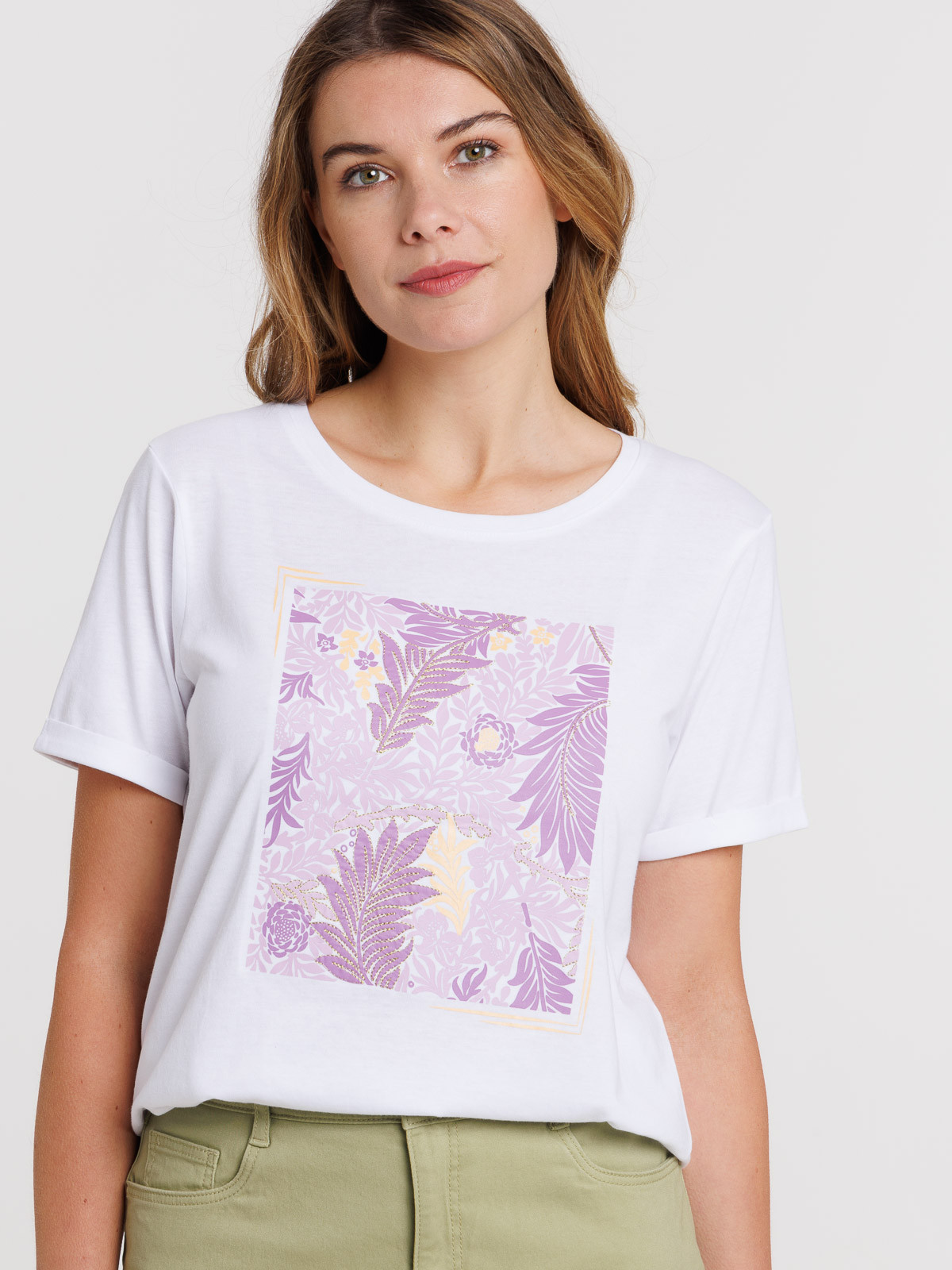 T-shirt blanc imprimé femme T-shirt blanc imprimé femme