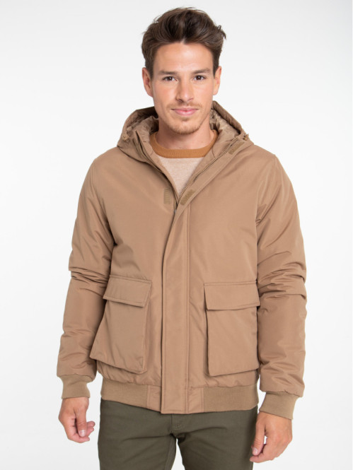 Blouson coloris café foncé homme