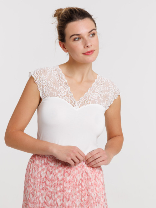 Débardeur avec dentelle...