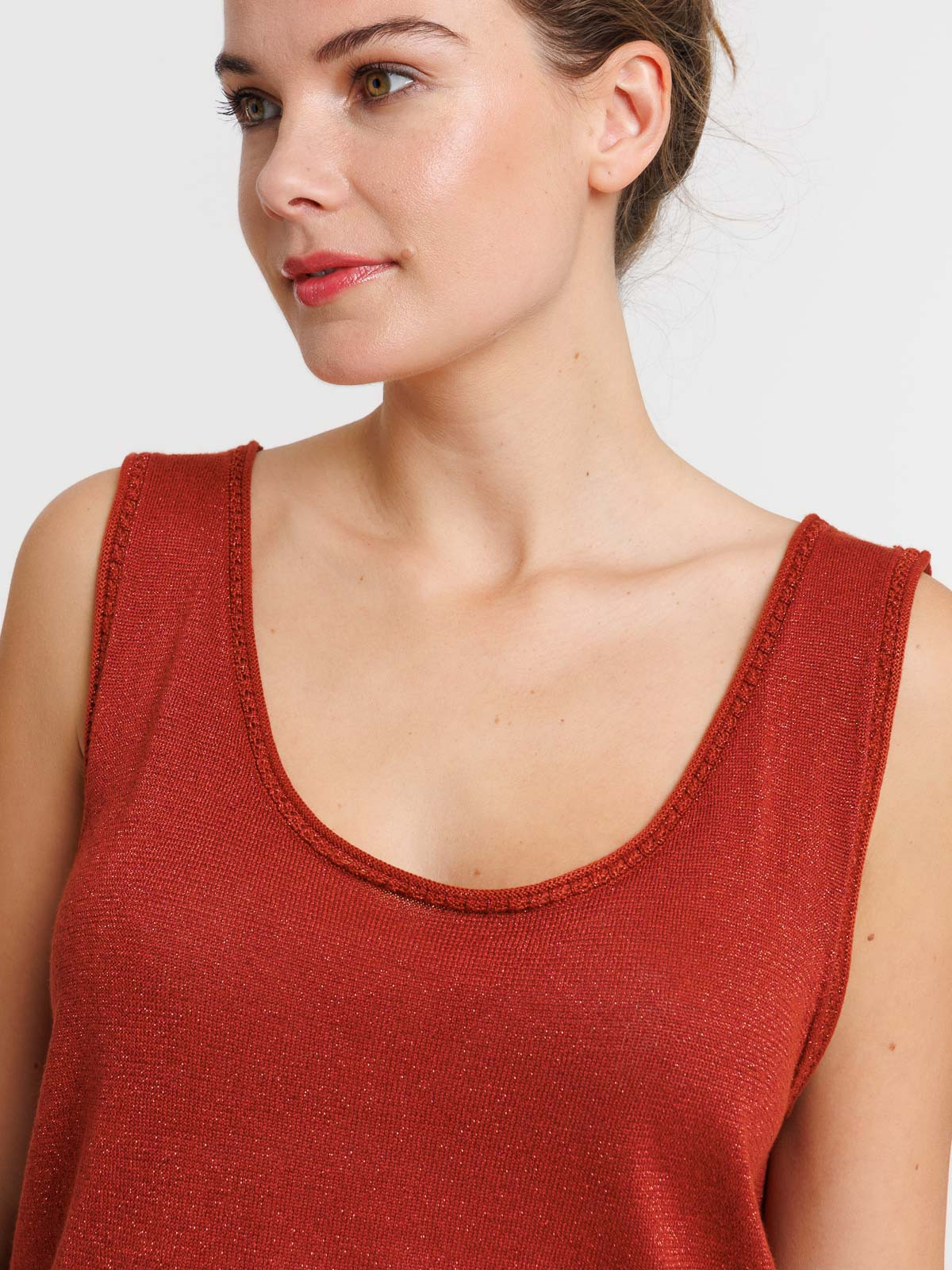 Débardeur maille tricot sienne femme