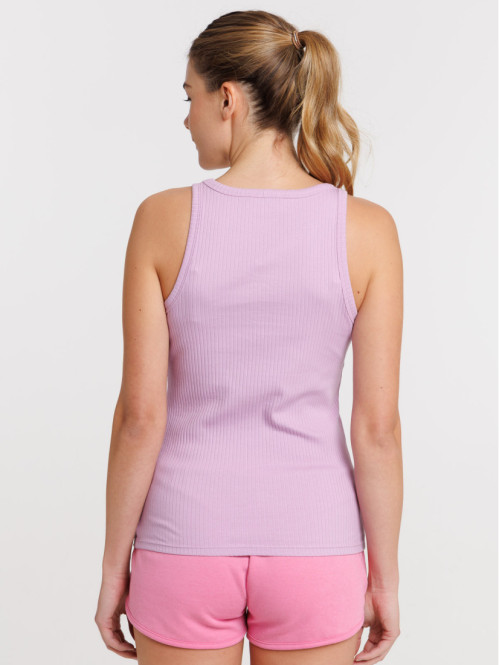 Débardeur côtelé coloris...