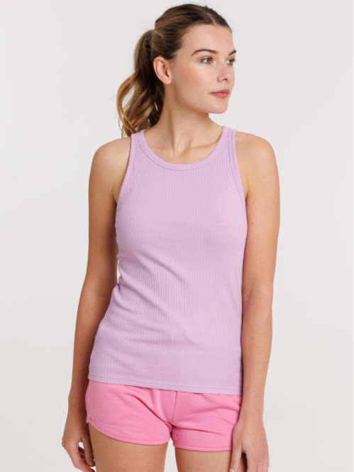 Débardeur côtelé coloris...