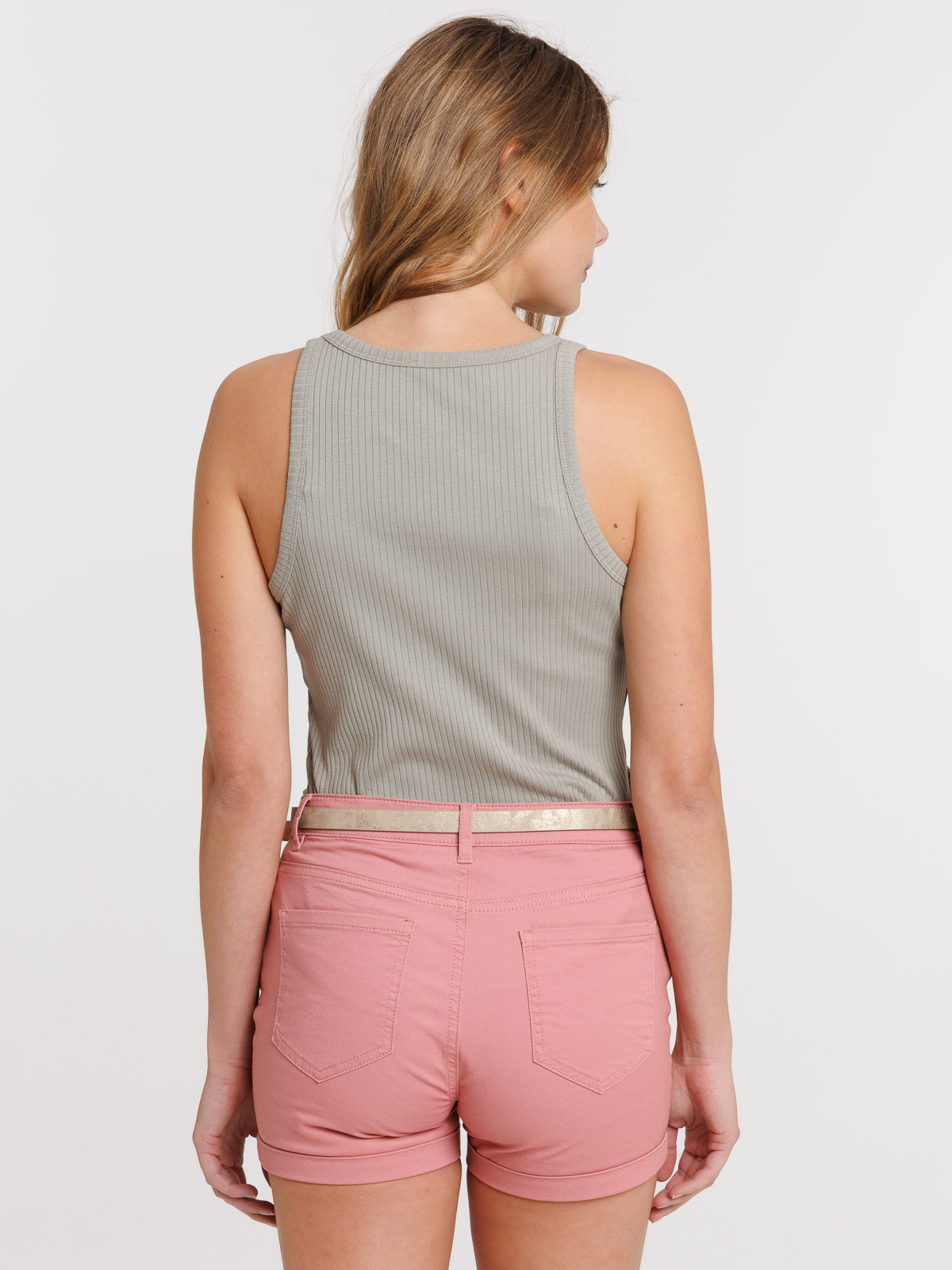 Débardeur côtelé col rond femme Débardeur côtelé col rond femme