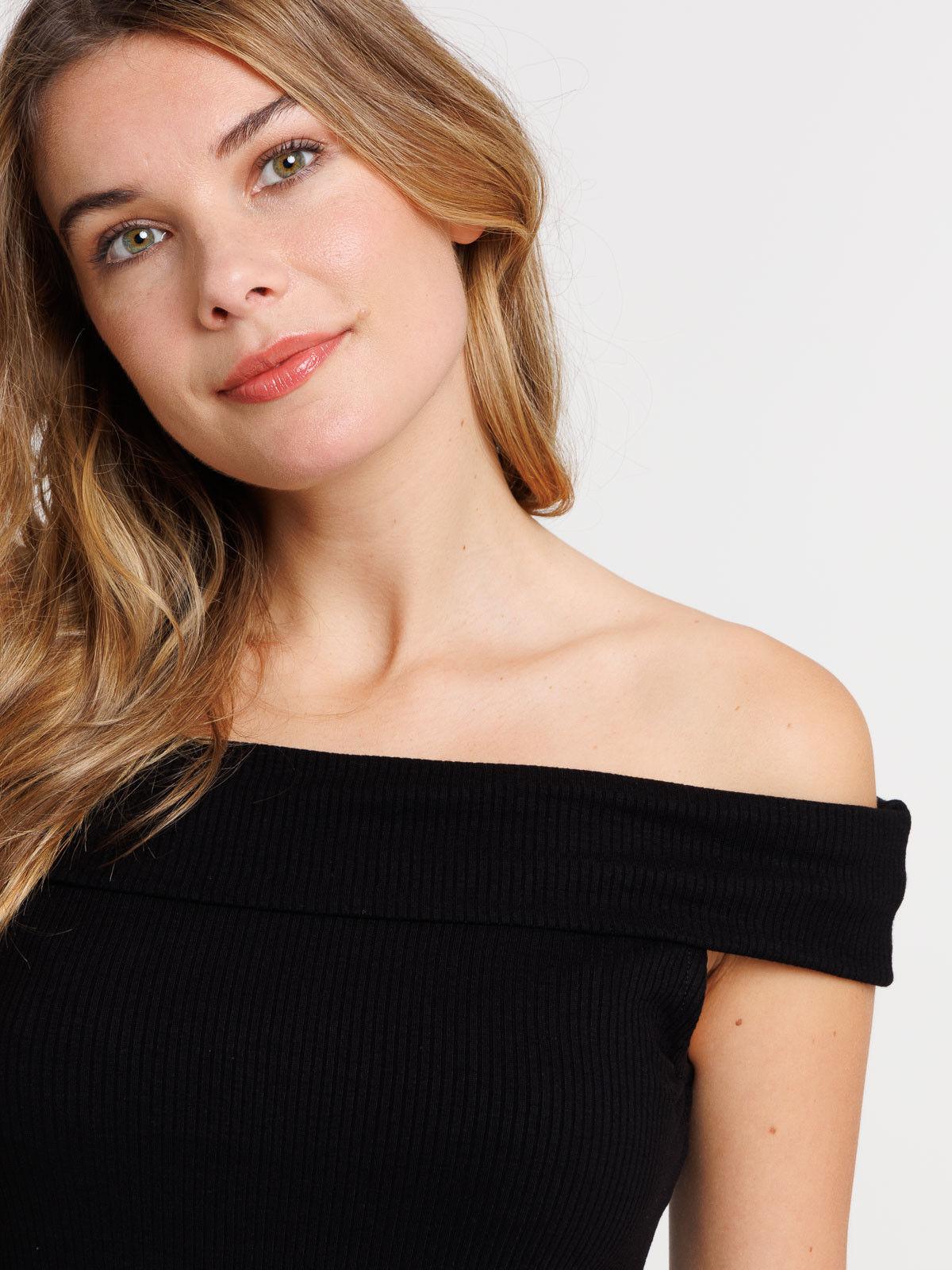 Débardeur col bardot femme Débardeur col bardot femme