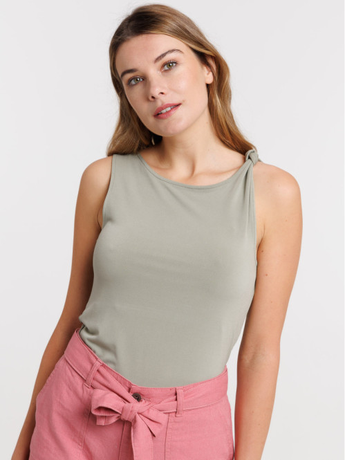 Débardeur bretelle noeud femme