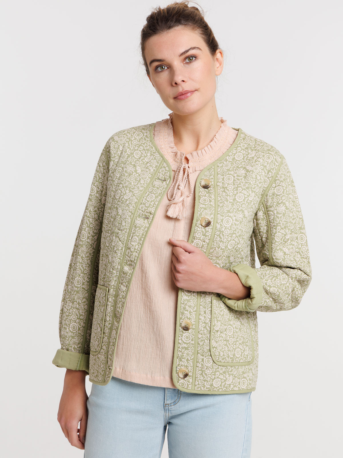 Veste imprimée boutonnée femme