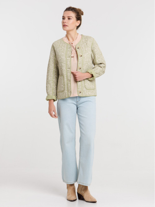 Veste imprimée boutonnée femme
