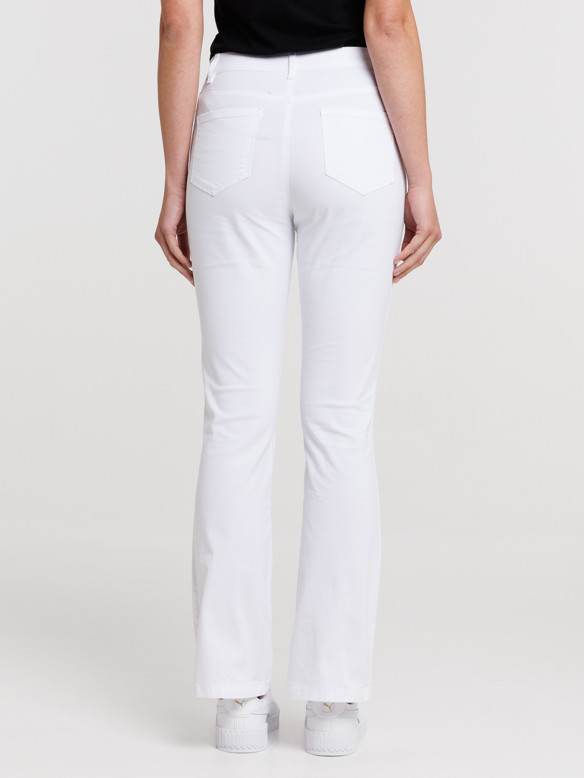 Pantalon bootcut blanc femme Pantalon bootcut blanc femme