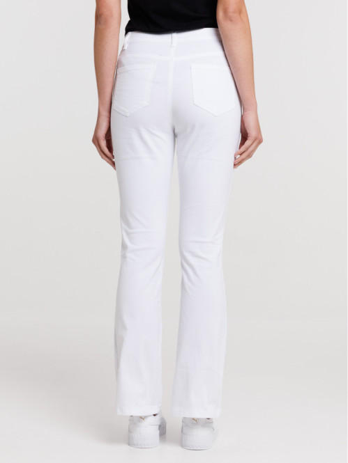 Pantalon bootcut blanc femme Pantalon bootcut blanc femme