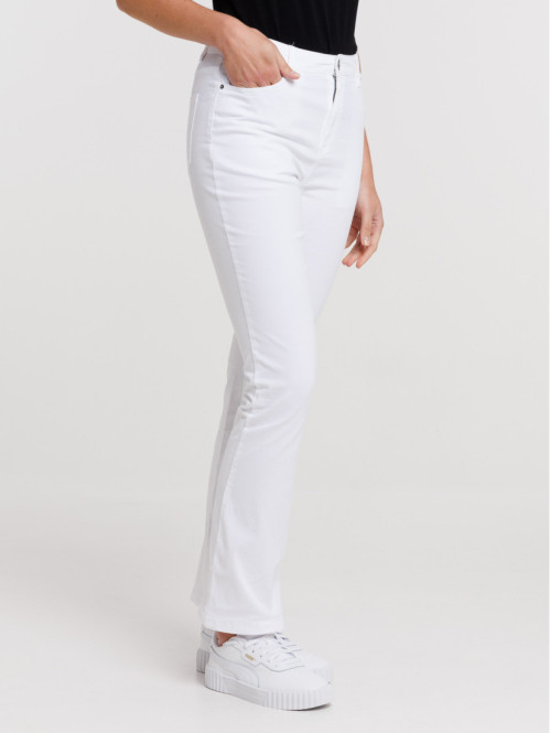 Pantalon bootcut blanc femme