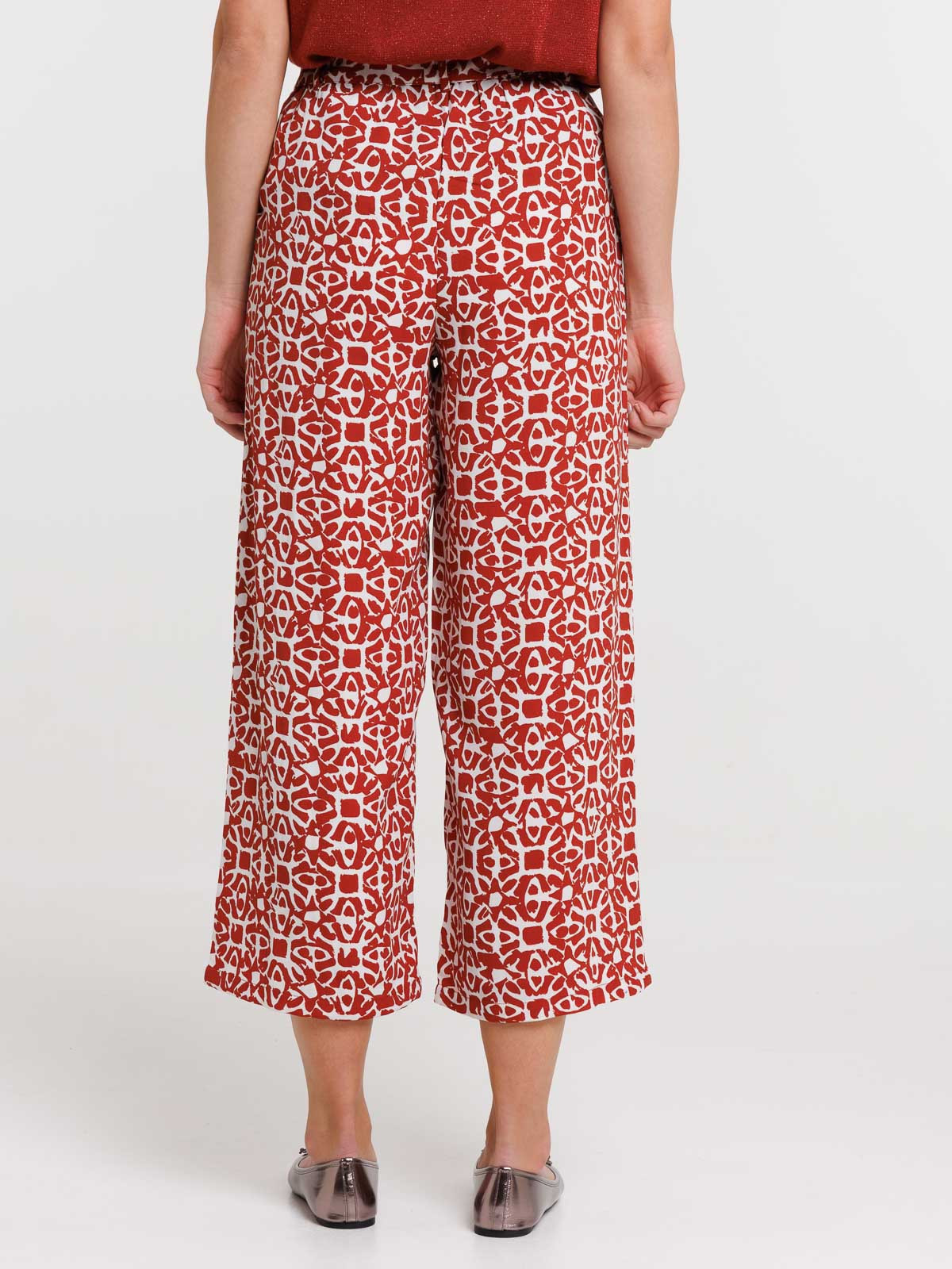 Pantalon imprimé graphique femme Pantalon imprimé graphique femme