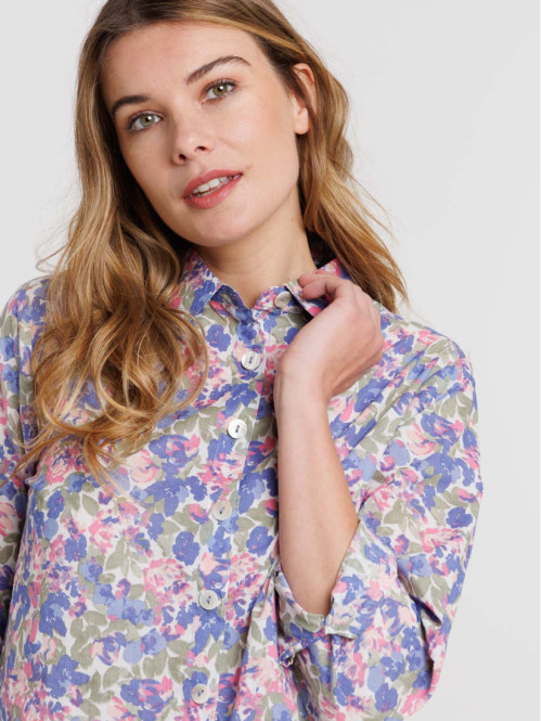 Chemise femme imprimée fleurie
