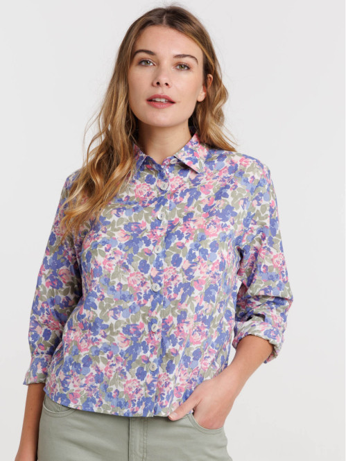 Chemise femme imprimée fleurie