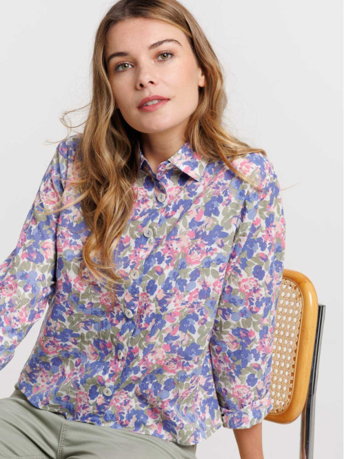 Chemise femme imprimée fleurie