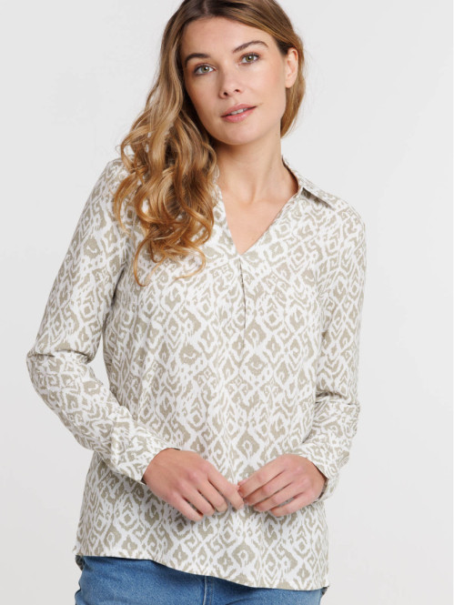 Blouse motif ethnique femme