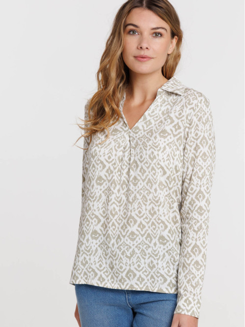 Blouse motif ethnique femme