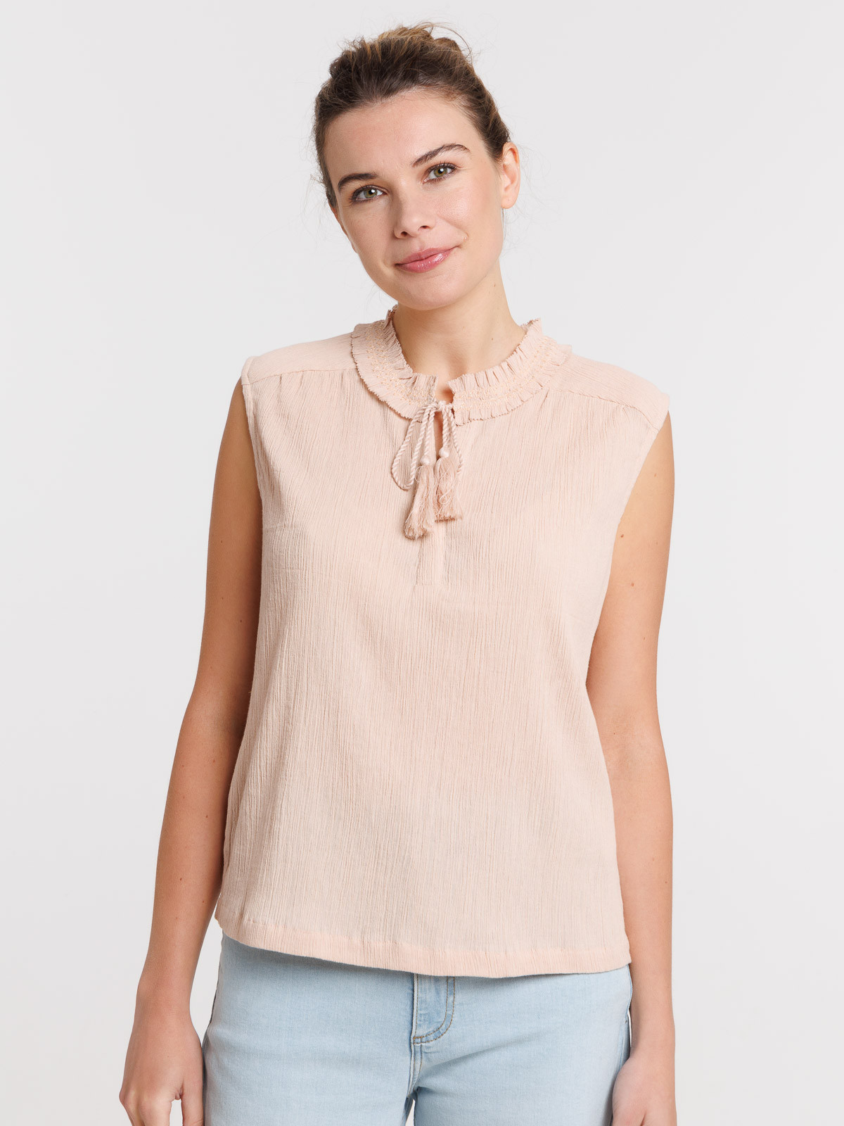 Blouse col smocké femme Blouse col smocké femme
