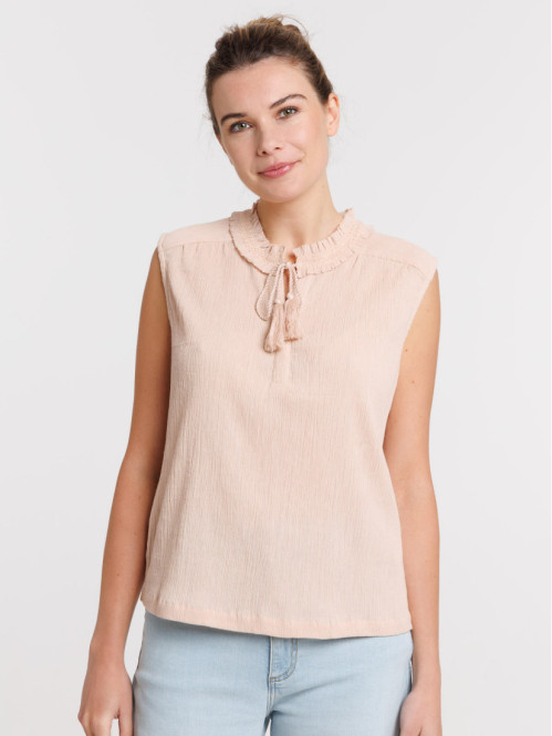 Blouse col smocké femme