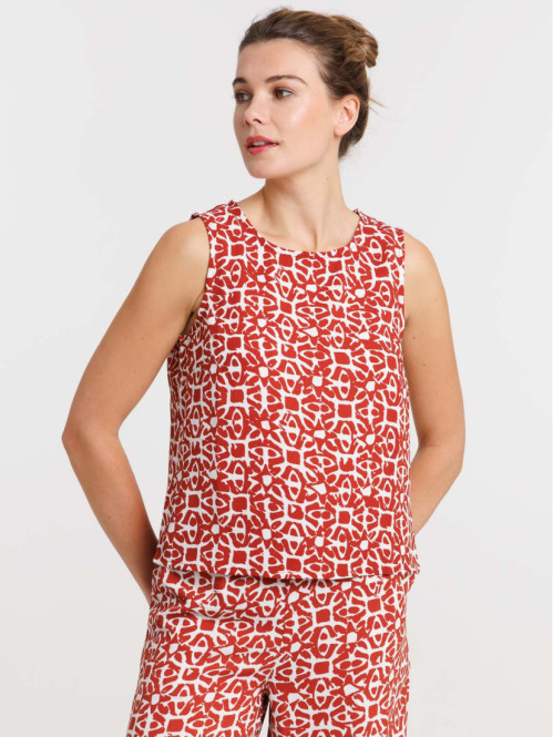 Top imprimé graphique...