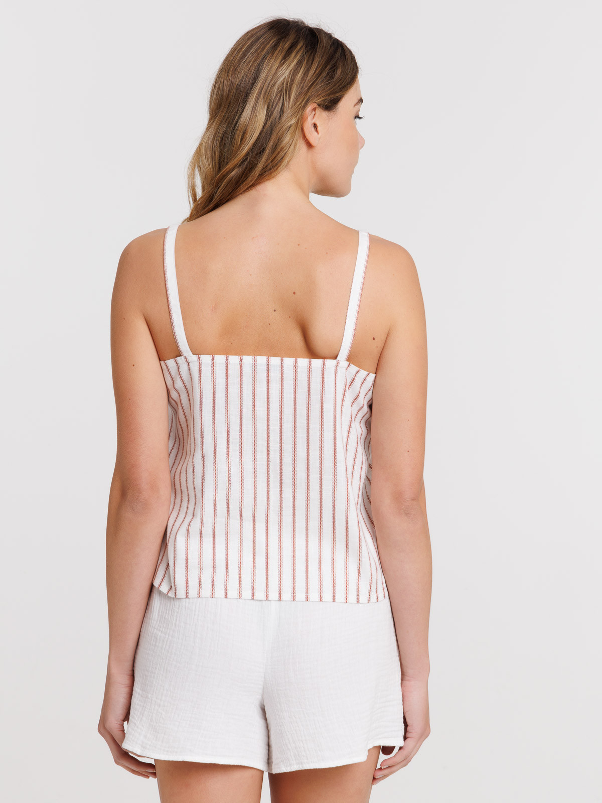 Top bretelles rayé femme