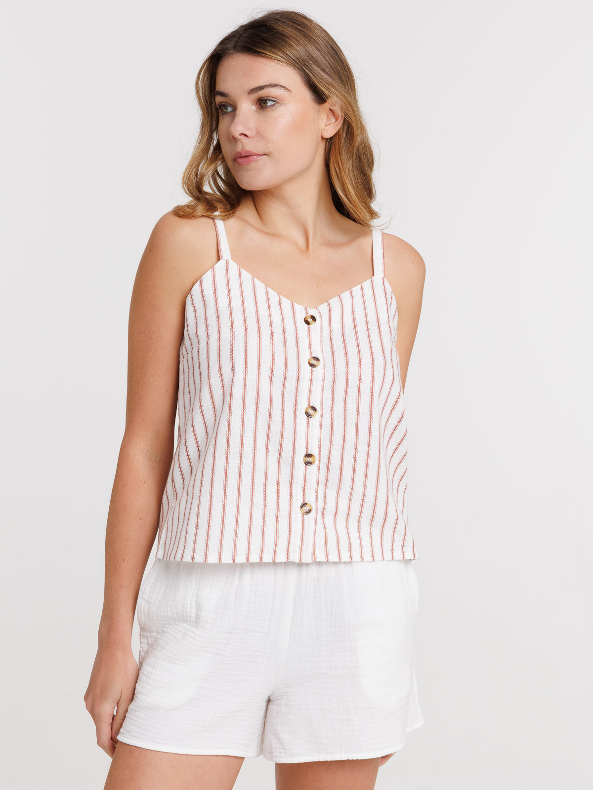 Top bretelles rayé femme