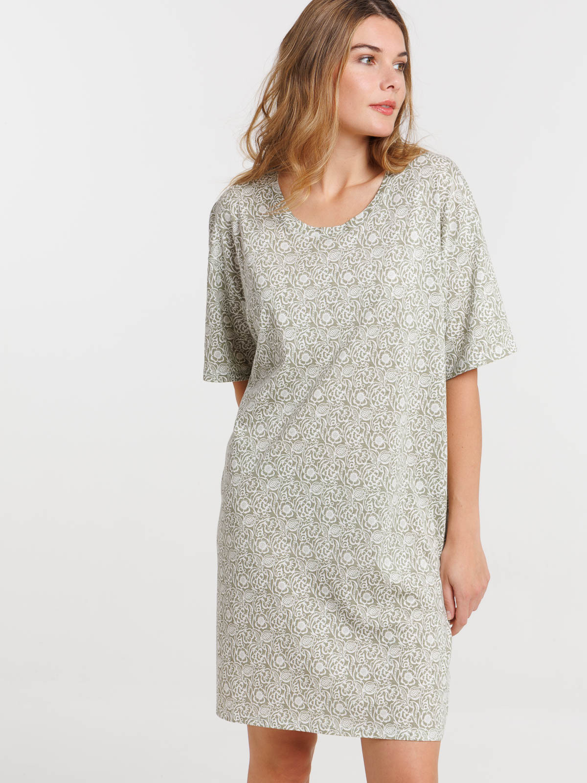 Chemise de nuit fleuri femme Chemise de nuit fleuri femme