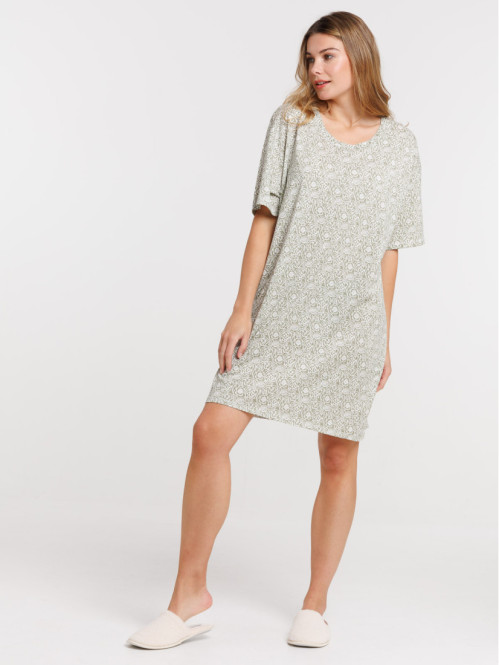Chemise de nuit fleuri femme
