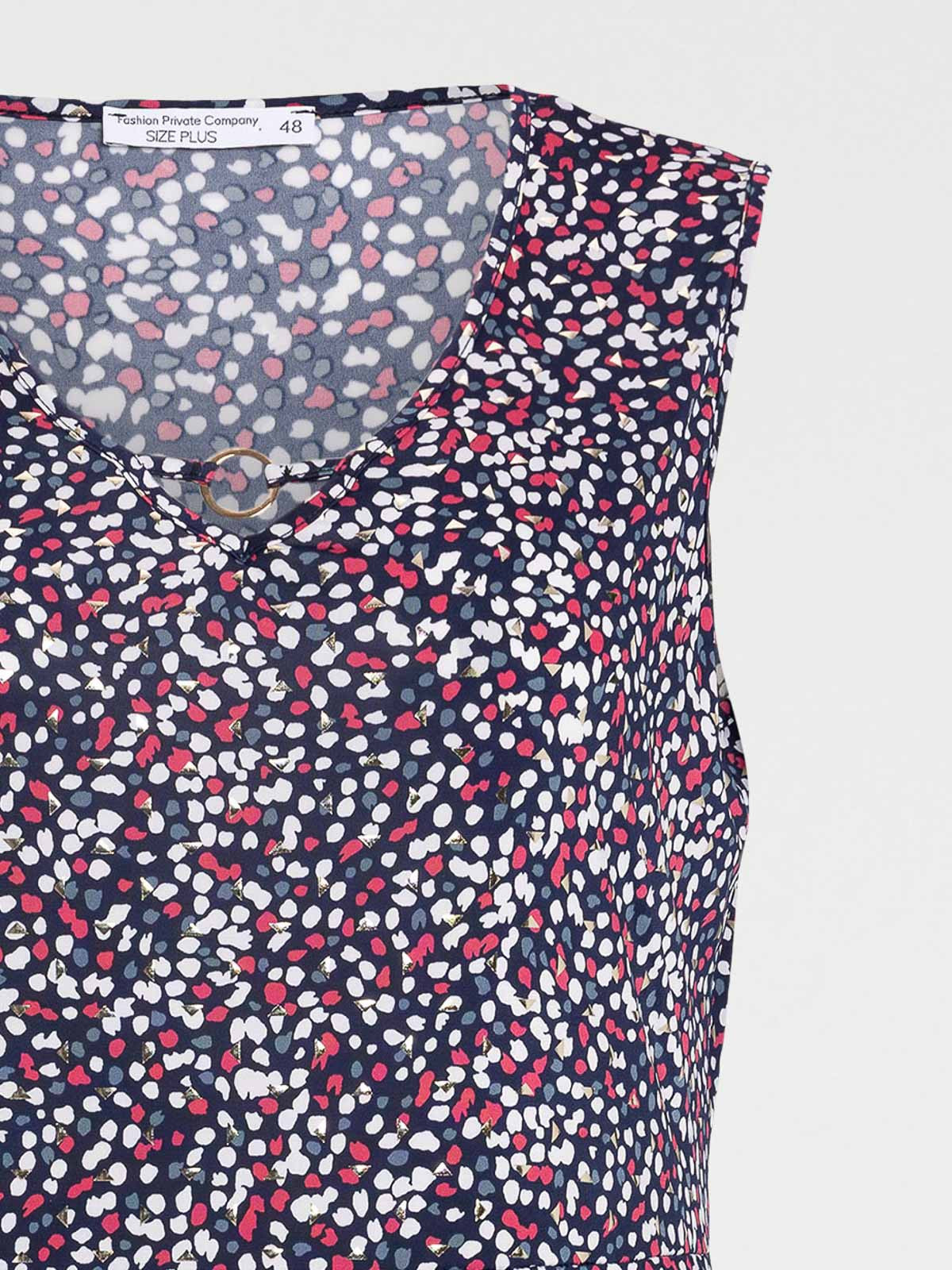 Robe imprimé grande taille femme marine