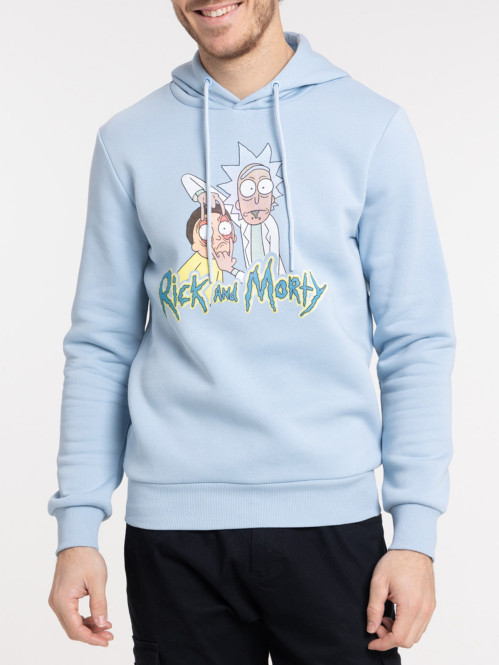Sweat Rick et Morty bleu ciel homme