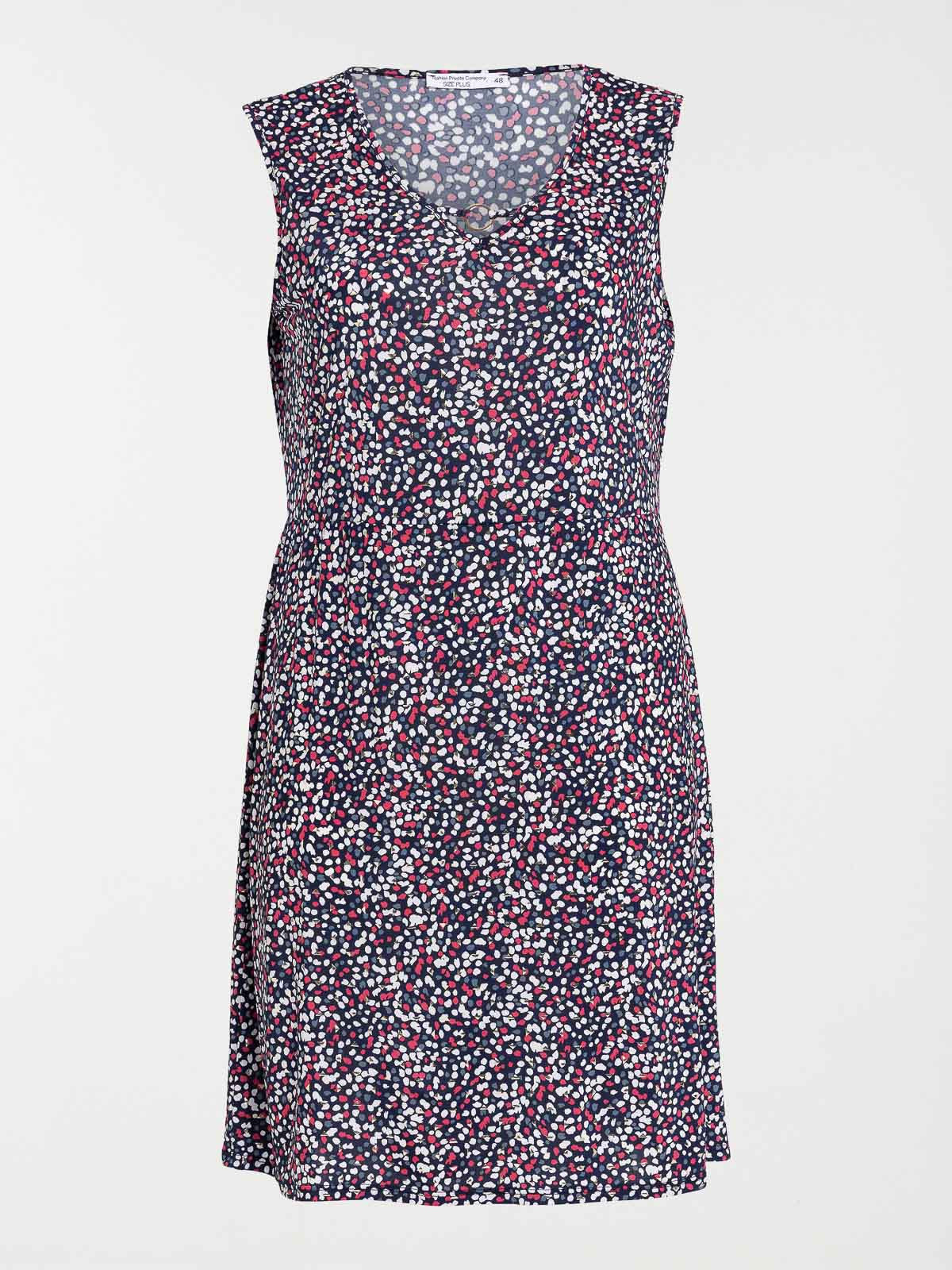 Robe imprimé grande taille femme marine