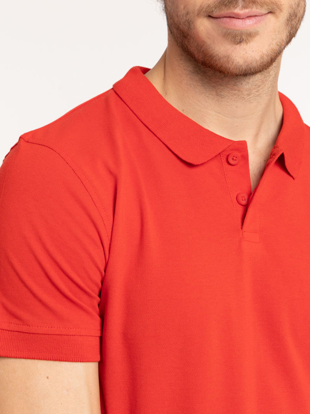 Polo coloris tomate homme Polo coloris tomate homme