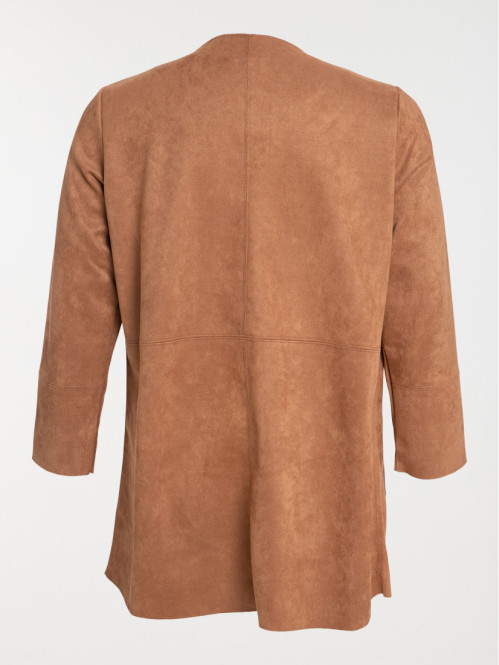 Veste suédine camel femme