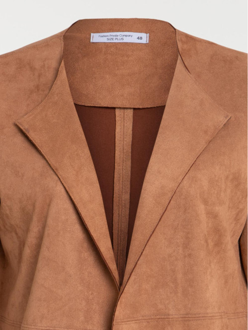 Veste suédine camel femme