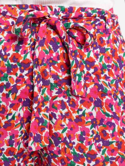 Short fleuri taille haute femme Short fleuri taille haute femme