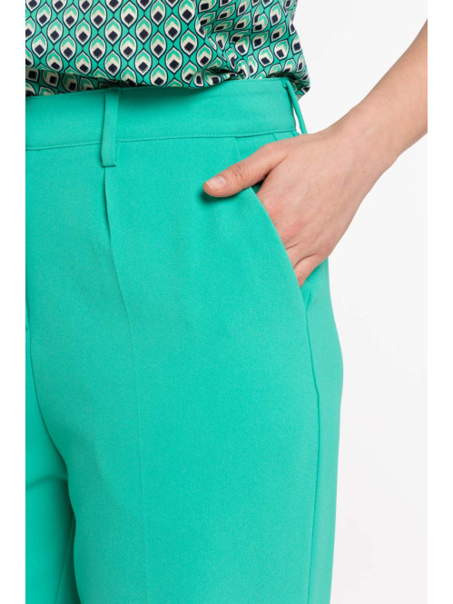 Pantalon cigarette coloris gazon femme