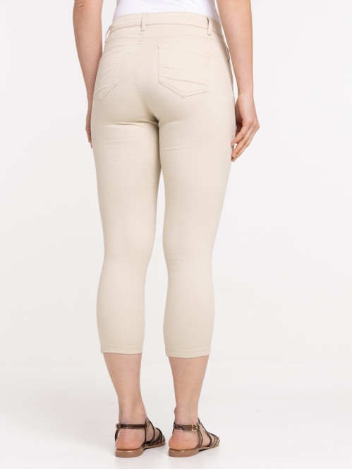 Pantacourt coloris mastic femme Pantacourt coloris mastic femme