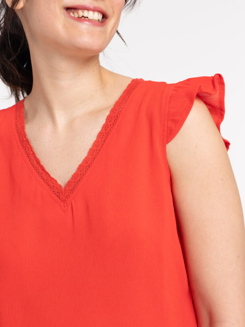 Blouse coloris red femme Blouse coloris red femme